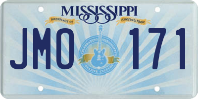 MS license plate JMO171