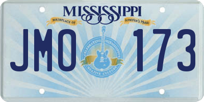 MS license plate JMO173