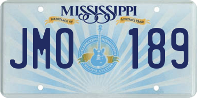 MS license plate JMO189