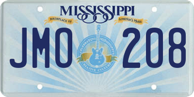 MS license plate JMO208
