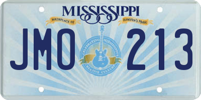 MS license plate JMO213