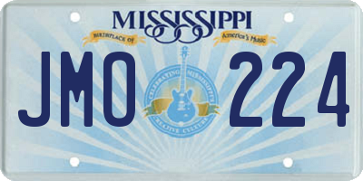 MS license plate JMO224
