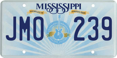 MS license plate JMO239