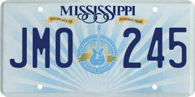 MS license plate JMO245