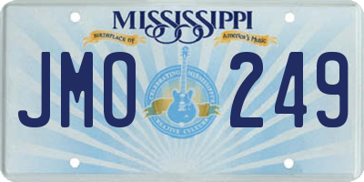 MS license plate JMO249