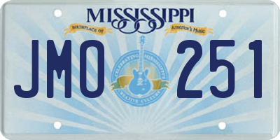 MS license plate JMO251