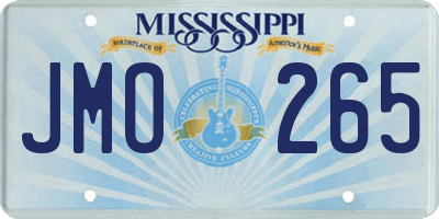 MS license plate JMO265