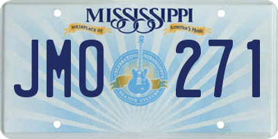 MS license plate JMO271