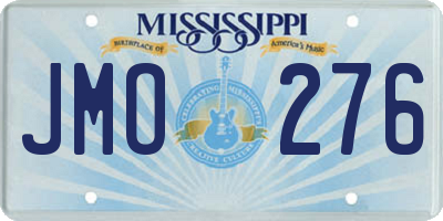 MS license plate JMO276