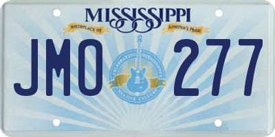 MS license plate JMO277