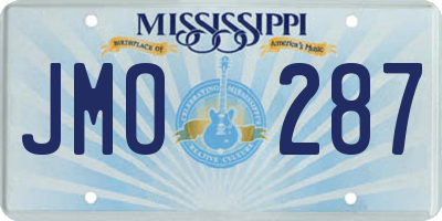 MS license plate JMO287
