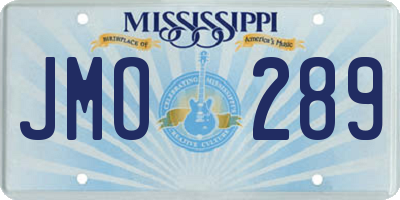 MS license plate JMO289