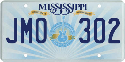 MS license plate JMO302