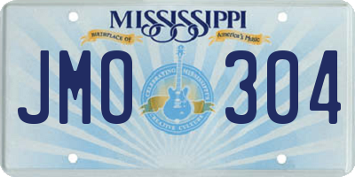 MS license plate JMO304