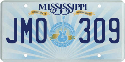 MS license plate JMO309