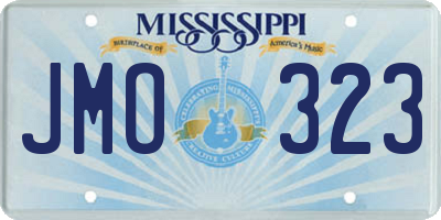 MS license plate JMO323