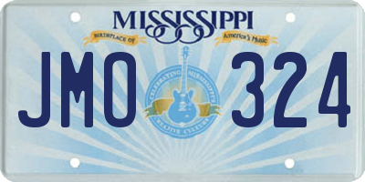 MS license plate JMO324