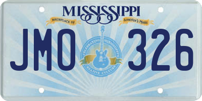 MS license plate JMO326