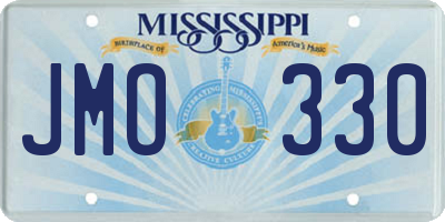 MS license plate JMO330