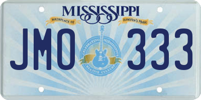 MS license plate JMO333