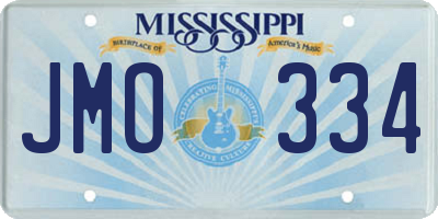 MS license plate JMO334