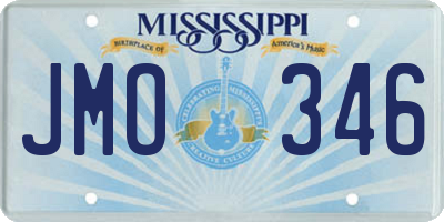 MS license plate JMO346