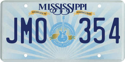 MS license plate JMO354