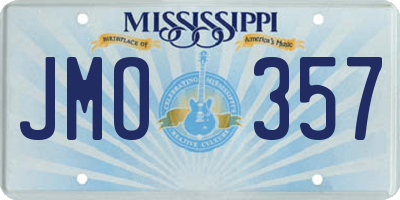 MS license plate JMO357