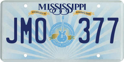 MS license plate JMO377