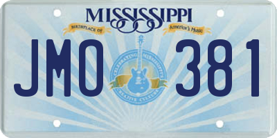MS license plate JMO381