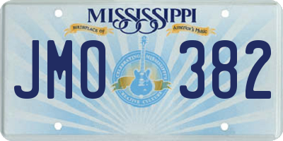 MS license plate JMO382