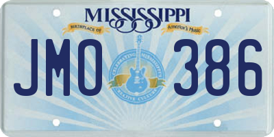 MS license plate JMO386