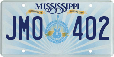 MS license plate JMO402