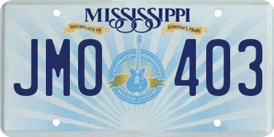 MS license plate JMO403