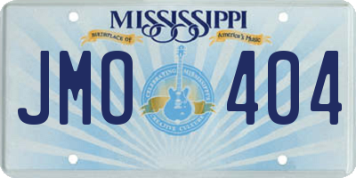 MS license plate JMO404