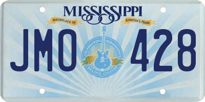 MS license plate JMO428