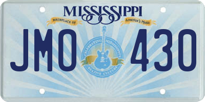 MS license plate JMO430
