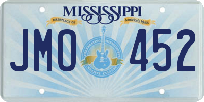 MS license plate JMO452