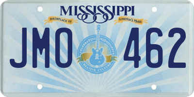 MS license plate JMO462