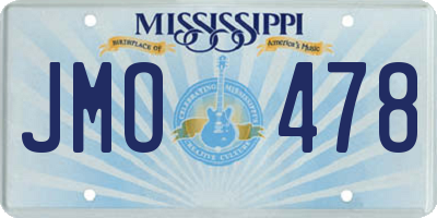 MS license plate JMO478
