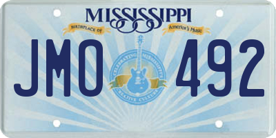 MS license plate JMO492
