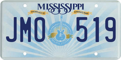 MS license plate JMO519