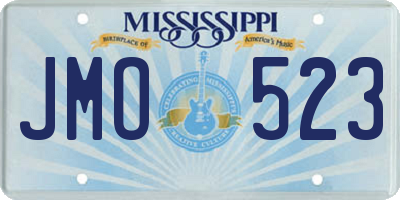 MS license plate JMO523
