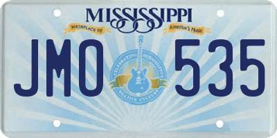 MS license plate JMO535