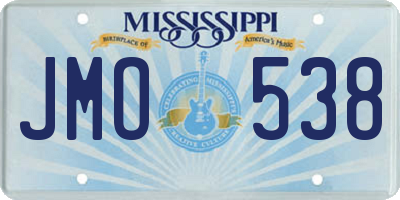 MS license plate JMO538