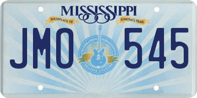 MS license plate JMO545