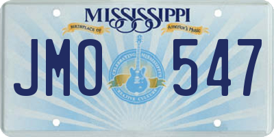 MS license plate JMO547