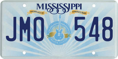 MS license plate JMO548