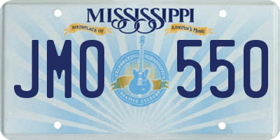 MS license plate JMO550