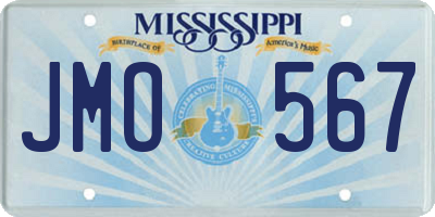 MS license plate JMO567